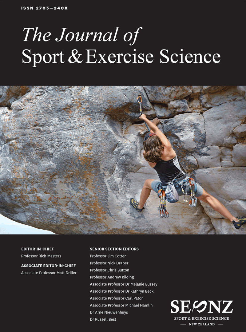 Journal Sport And Exercise Science New Zealand